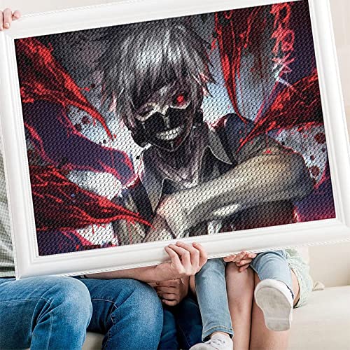 PAWCA 5D DIY Diamond Painting,Anime Tokyo Ghoul, Diamond Painting Stickerei Kit Diamond Cross Stitch Full Diamond Mosaik Home Decor-30x40cm von PAWCA