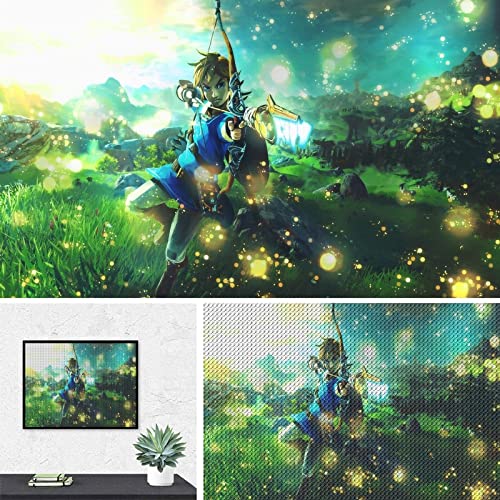 PAWCA 5D DIY Diamond Painting,The Legend Of Zelda, Diamond Painting Stickerei Kit Diamond Cross Stitch Full Diamond Mosaik Home Decor-30x40cm von PAWCA