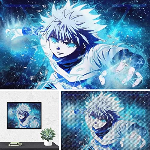 PAWCA 5D Diamond Painting Kits für Erwachsene und Kinder,Anime Hunter x Hunter,Drill Diamond Arts Malen nach Zahlen Kits für die Wanddekoration zu Hause(round drill)-50x60cm von PAWCA