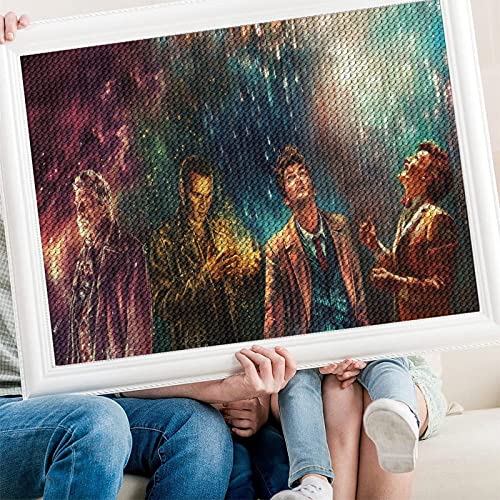 PAWCA 5D Diamond Painting Set, Doctor Who Diamant Malerei, Kreis Kristall Strass Stickerei Kreuzstich, Home Wanddekoration Malerei（Runder Diamant50x60cm） von PAWCA