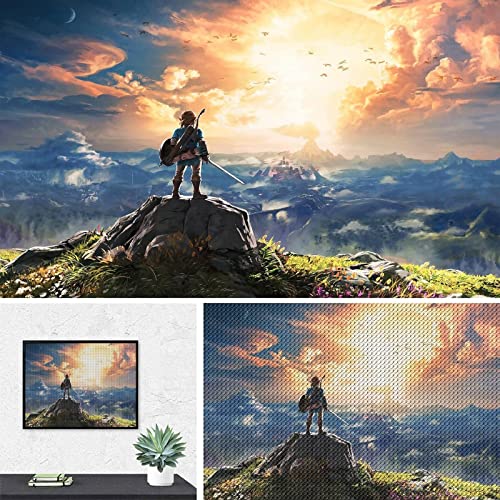 PAWCA 5D Diy Diamond Painting,The Legend Of Zelda,Kreuzstich Diamant ，Mosaik Handwerk Dekorative Malerei(round drill)-30x40cm von PAWCA