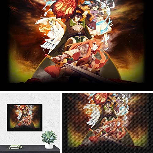 PAWCA 5D Full Diamond Painting Kit,Anime The Rising of the Shield Hero,DIY Diamond Strass Painting Kits für Erwachsene Stickerei Kunst Home Decor(round drill)-50x60cm von PAWCA