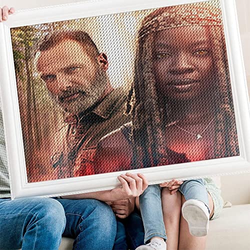 PAWCA DIY Diamond Painting Set, The Walking Dead Diamantmalerei, handgemachte Stickerei Geschenke für Erwachsene/Kinder（Runder Diamant30x40cm） von PAWCA