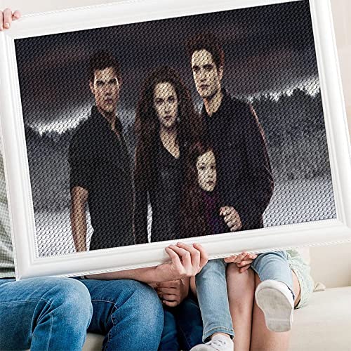 PAWCA Diamond Painting, The twilight saga DIY 5d Diamant Painting Bilder, Diamant malerei Kits Malen nach Zahlen Wohnzimmer Bilder für die Inneneinrichtung（Runder Diamant40x40cm） von PAWCA