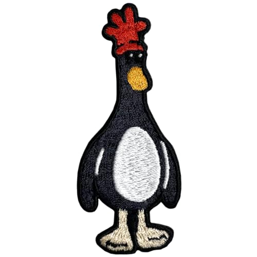 Pawprint Family Feathers McGraw Aufnäher | Offizielles Wallace and Gromit Produkt | Schwarz Weiß Rot von PAWPRINT FAMILY