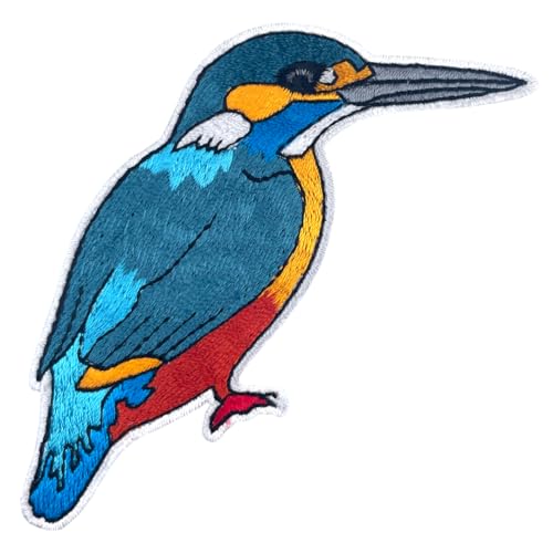 Pawprint Family Kingfisher Bird Aufnäher zum Aufnähen, offizieller Merchandising-Artikel zur Unterstützung des RSPB von PAWPRINT FAMILY