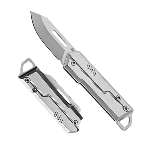 PAYFULLY Mini Taschenmesser, Edelstahl Klappmesser Klein, Schlüsselanhänger Messer leicht und kompakt, EDC Messer für Outdoor, Camping von PAYFULLY