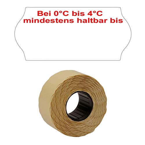 1.500 Etiketten 26x12mm weiß "Bei 0°C bis +4°C mindestens haltbar bis" permanent stark klebend (1 Rolle), Haltbarkeit Kennzeichnung, für Preisauszeichner | PB-Onlinehandel von PB-Onlinehandel