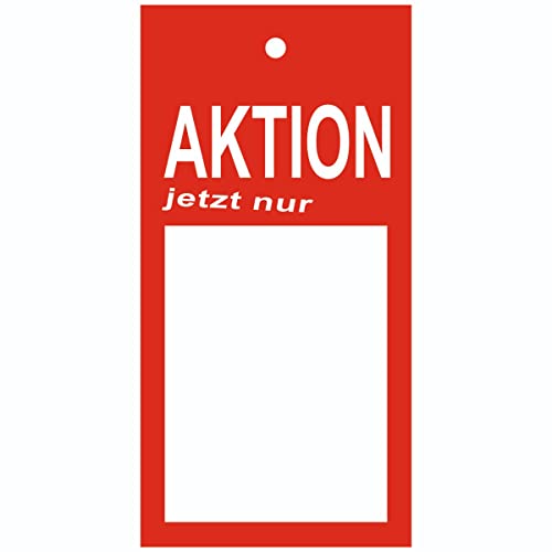 500 Kartonetiketten, 40x80mm, einzeln geschnitten, "AKTION jetzt nur" | PB-Onlinehandel von PB-Onlinehandel