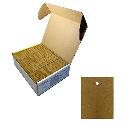 Kartonetiketten 35x45mm einzeln geschnitten brauner Umweltkarton | PB-Onlinehandel von PB-Onlinehandel