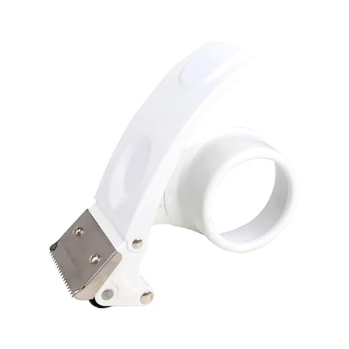 Klebebandabroller, Klebebandabroller, 60 mm Metall-Klebebandspender, Kartonverschließer, Bandschneider, Verpacker, Klebstoff for Klebeband mit einer Breite von 2,36 Zoll(White) von PBDEIOEOE