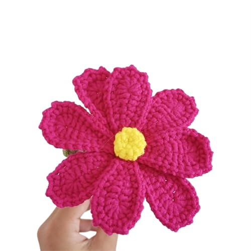 PBDEIOEOE Gestrickte Blumen, gehäkelte Blumen, Mehrfarbige Blume for Heimdekoration, Baumwollgarn, Häkelblumen, waschbar, handgefertigte Strickblumen, Hochzeitsdekoration(D) von PBDEIOEOE