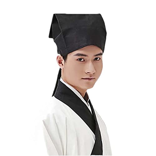 PBDEIOEOE Hanfu-Hut Antiker offizieller Hut, Hanfu Hut Männer Chinesischen Traditionellen Alten Gelehrten LehrerMännlichen Vintage Konfuzianischen Handtuch Cosplay Hut for Männer von PBDEIOEOE