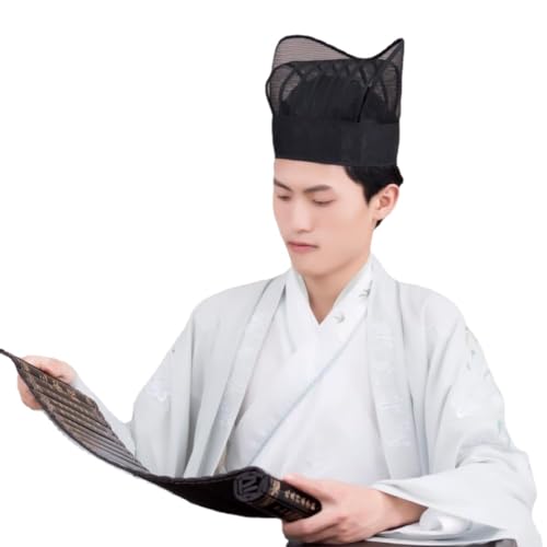 PBDEIOEOE Hanfu-Hut Antiker offizieller Hut, Herren Hanfu Hut Han Dynasty Dynasty Dynasty Hut Beam Crown Hut Hanfu Herren Sommer Netz Schal Hut Schwarz von PBDEIOEOE