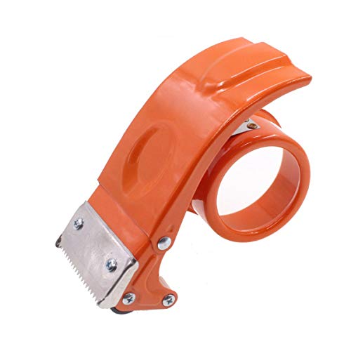 PBDEIOEOE Klebebandabroller, Klebebandabroller, 60 mm Metall-Klebebandspender, Kartonverschließer, Bandschneider, Verpacker, Klebstoff for Klebeband mit Einer Breite von 2,36 Zoll(Orange) von PBDEIOEOE