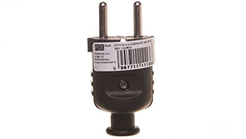 Stecker gerade 10/16A 2P+Z UNI-SCHUKO IP20 schwarz 08295 Zange 590771111368 von PCE