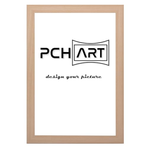 PCH[art] Bilderrahmen 'New Alaya - Wood Optics' | Holz-Farbe: Buche | Größe: 50x70 | eleganter Frame für Ihre Fotos und Motive von PCH[art]