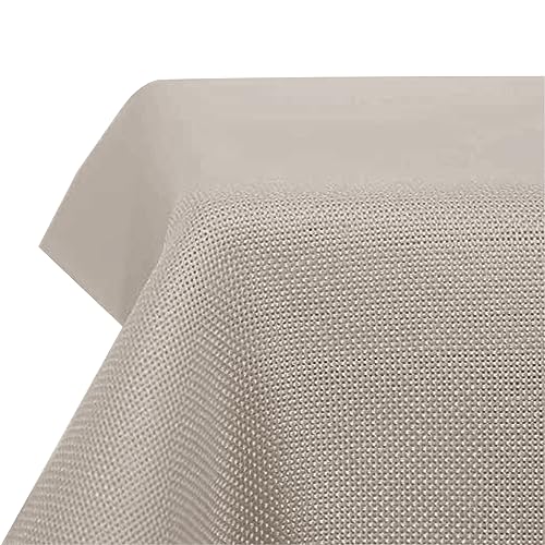 Tischdecke Leinenoptik Wasserabweisend Lotuseffekt Fleckschutz pflegeleicht abwaschbar schmutzabweisend Tischwäsche weich knitterfrei dekorative 150×260cm hellgrau von PCIUGXVN