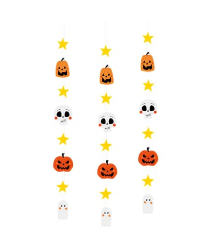 PD-Party 7024325 Hängend Partei Flaggen | Elegant Ruhig | Spezielles Themen Dekoration – Halloween, Mehrfarben, 14cm Länge x 14cm Breite x 120cm Höhe von PD-Party