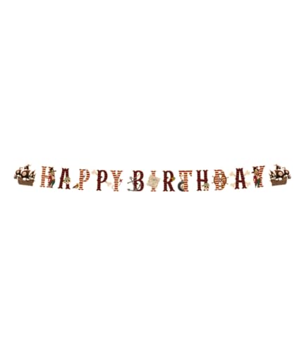 PD-Party: Happy Birthday Girlande - Happy Birthday Banner im Piraten Desgin für Jungen & Mädchen - Geburtstagsgirlande für Kinder jeden Alters - Bunte Geburtstagsgirlande - 300x17 cm von PD-Party