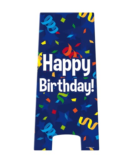 PD-Party 7029532 Party Warnung Zeichen | Warning Sign | Partei Dekoration | Festliche - Happy Birthday , 24cm Länge x 24cm Breite x 58cm Höhe von PD-Party