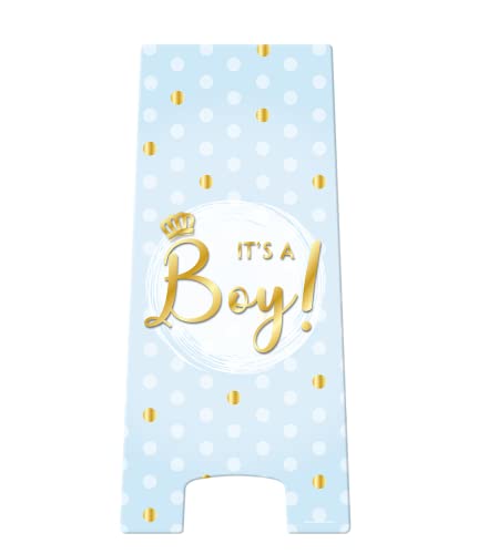 PD-Party 7029534 Party Warnung Zeichen | Warning Sign | Partei Dekoration | Festliche - It's A Boy, 24cm Länge x 24cm Breite x 58cm Höhe von PD-Party