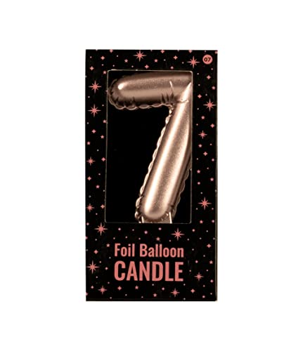 PD-Party 7060007 Folie Luftballon Kerze | Birthday Candles | Geburtstag Kerzen | Partei Dekoration - 7, Rosa, 10cm Länge x 5.5cm Breite x 1.5cm Höhe von PD-Party