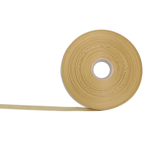 PDETVEO Doppelseitiges Band, 1,1 cm x 91,4 m, Champagner-Gold, Polyester-Satinband für Hochzeitsgeschenke, Blumendesign, Nähprojekte, Urlaubsdekorationen von PDETVEO