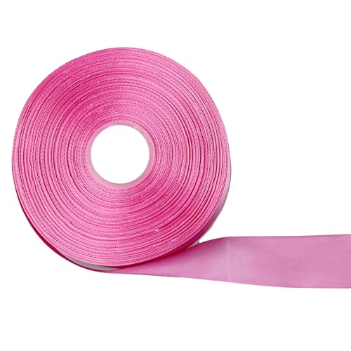 PDETVEO Doppelseitiges Band, 4,9 cm x 91,4 m, Flamingo-Rosa, Polyester-Satinband für Hochzeitsgeschenke, Blumendesign, Nähprojekte, Urlaubsdekorationen von PDETVEO