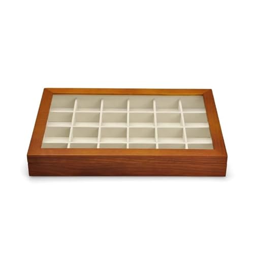 PDURMBUAB Schmuckaufbewahrung Holz Schmuck Aufbewahrungsbox Schmuck Aufbewahrungsbox Schmuck Halsketten Anhänger Ring Display Box Schmuckbox Schmuckkästchen Klein(Beige B) von PDURMBUAB