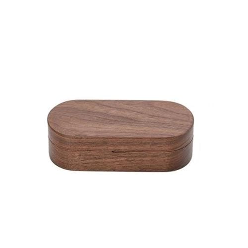 PDURMBUAB Schmuckaufbewahrung Massivholz Mini Schmuckschatulle Retro Holz Halskette Ohrstecker Ring Licht Exquisite Schmuck Ornament Schmuckbox Schmuckkästchen Klein(A) von PDURMBUAB