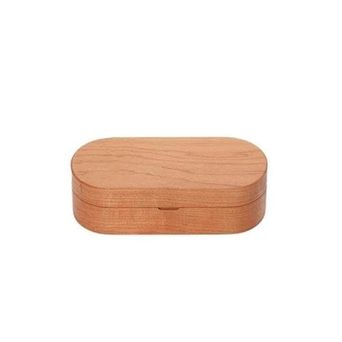 PDURMBUAB Schmuckaufbewahrung Massivholz Mini Schmuckschatulle Retro Holz Halskette Ohrstecker Ring Licht Exquisite Schmuck Ornament Schmuckbox Schmuckkästchen Klein(B) von PDURMBUAB