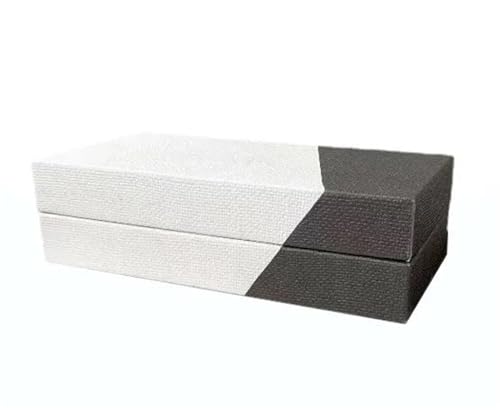 Schmuckaufbewahrung Leder-Schmuckschatulle Für Aufbewahren Von Ohrringen Und Halsketten Im Europäischen Stil, Holzrahmen, Schmuckschatulle Ohne Gitter（25*13*7cm） Schmuckbox Schmuckkästchen Klein(Type- von PDURMBUAB