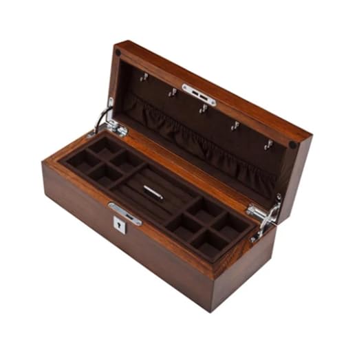 Schmuckaufbewahrung Massivholz Doppel Schmuckschatulle Schmuck Sammlungs Aufbewahrungsbox Mit Schloss Spielzeug Organizer Aufbewahrung Kosmetik Aufbewahrung Schmuckbox Schmuckkästchen Klein(A) von PDURMBUAB