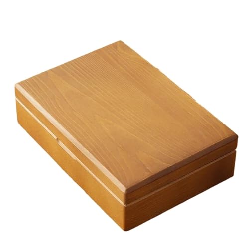 Schmuckaufbewahrung Massivholz Schmuckschatulle Zuhause Retro Quadratisch Multifunktional Kapazität Staubdicht Umklappbar Aufbewahrungsbox Schmuck Halskette Schmuckbox Schmuckkästchen Klein(Teak) von PDURMBUAB