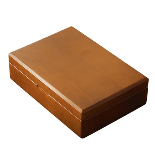 Schmuckaufbewahrung Massivholz Schmuckschatulle Zuhause Retro Quadratisch Multifunktional Kapazität Staubdicht Umklappbar Aufbewahrungsbox Schmuck Halskette Schmuckbox Schmuckkästchen Klein(Walnut) von PDURMBUAB