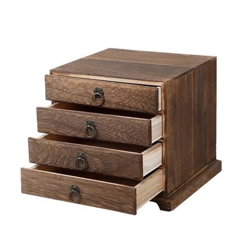 Schmuckaufbewahrung Mehrschichtige Teekiste Aus Holz Organizer Teebeutel Aufbewahrungsboxen Schmuckschatulle Massivholzkisten Teebehälter Schubladen Organizer Schmuckbox Schmuckkästchen Klein(4) von PDURMBUAB