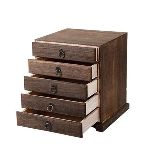 Schmuckaufbewahrung Mehrschichtige Teekiste Aus Holz Organizer Teebeutel Aufbewahrungsboxen Schmuckschatulle Massivholzkisten Teebehälter Schubladen Organizer Schmuckbox Schmuckkästchen Klein(5) von PDURMBUAB