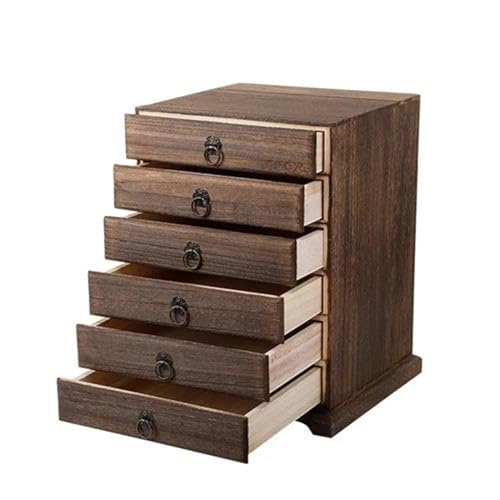 Schmuckaufbewahrung Mehrschichtige Teekiste Aus Holz Organizer Teebeutel Aufbewahrungsboxen Schmuckschatulle Massivholzkisten Teebehälter Schubladen Organizer Schmuckbox Schmuckkästchen Klein(6) von PDURMBUAB