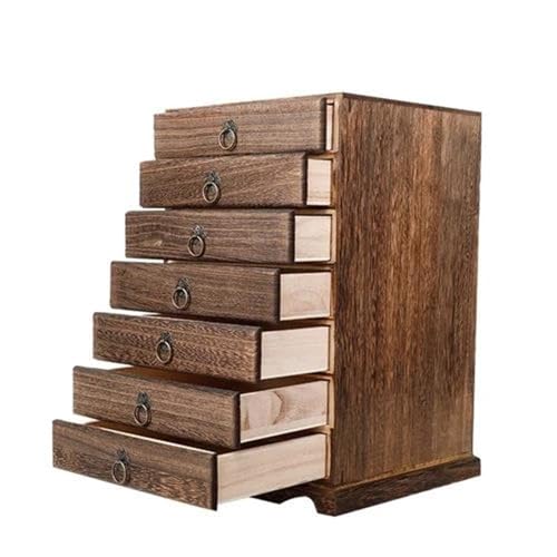 Schmuckaufbewahrung Mehrschichtige Teekiste Aus Holz Zuhause Tee Organizer Teebeutel Aufbewahrungsboxen Schmuckschatulle Massivholz Boxen Teebehälter Schubladen Schmuckbox Schmuckkästchen Klein(7) von PDURMBUAB