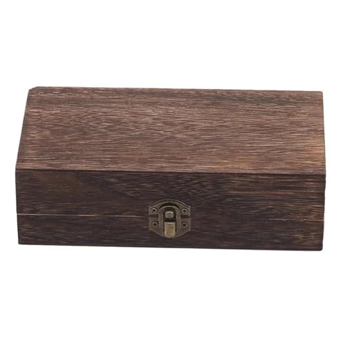 Schmuckaufbewahrung Retro Holz Aufbewahrungsbox Aus Schlichtem Holz Mit Deckel Multifunktionale Klappboxen Geschenkverpackung Schmuckschatulle Box Zuhause Schmuckbox Schmuckkästchen Klein(C) von PDURMBUAB