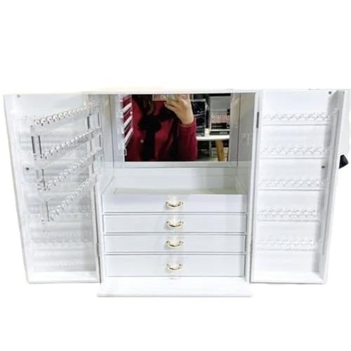 Schmuckaufbewahrung Schmuckschatullen Organizer Make-up Ständer Ring Halskette Armband Vitrine Acryl Organizer Schmuckschatulle Ohrringe Display Schublade(27*19*35cm) Schmuckbox Schmuckkästchen Klein( von PDURMBUAB