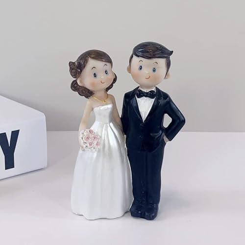 PEAJPBS Braut und Bräutigam Statue Hochzeitstorte Figur Braut und Bräutigam Hochzeit Dekoration Party Tisch Toppers Kuchen Dekoration Kuchen Dekorationen Hochzeit Party Zubehör von PEAJPBS