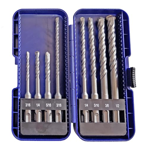 SDS Plus Hammerbohrer 8er Set Mauerwerksbohrer zum Bohren von Beton, Stein, Ziegeln und Felsen von PEAK-CUT