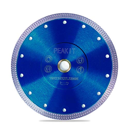 PEAKIT 17,8 cm Fliesensägeblatt trocken nass schneiden 17,8 cm Porzellan Diamant Fliesen Klinge 17,8 cm Keramik Fliesenschneider Klinge Scheibe von PEAKIT