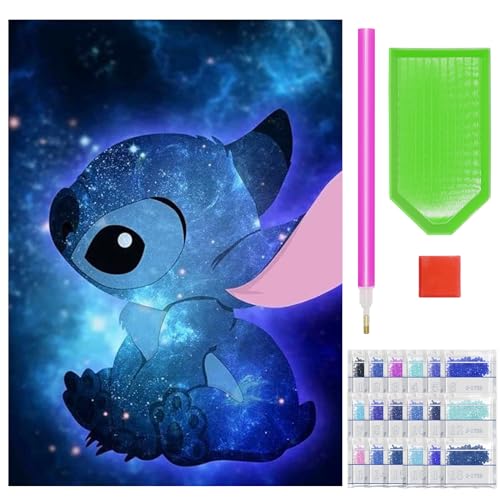 PEAKTOP Stitch Diamantmalerei-Sets, Diamant DIY Malerei Stitch Bilder, Diamant Kits für Erwachsene und Kinder, Diamant Stich Malerei Kits Volle Bohrer, 5D DIY Diamant Kunst 30 * 40cm von PEAKTOP