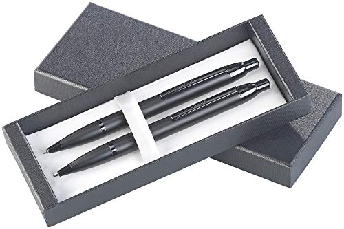 PEARL Kugelschreiber Metall: Hochwertiges Druck-Kugelschreiber & -Bleistift-Set in Geschenkbox (Schreibgerät-Kugelschreiber, Minenbleistifte, Frauen Geschenkideen) von PEARL