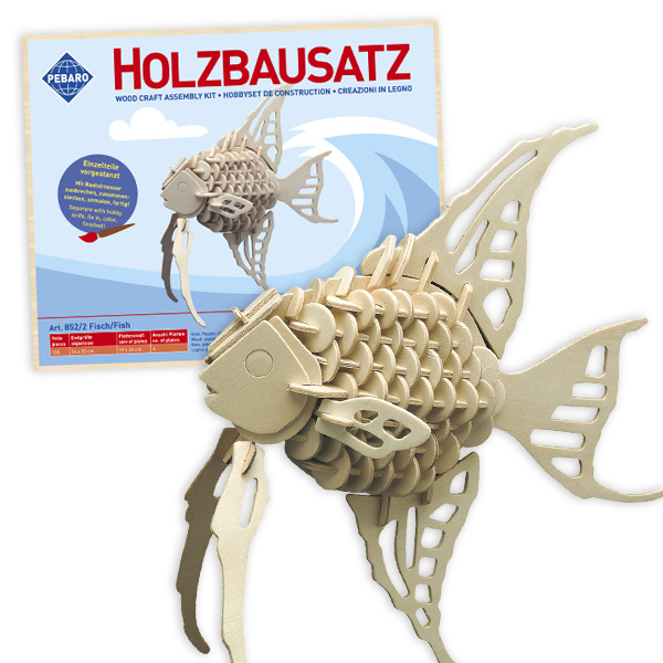 Holzbausatz Fisch, 1&nbsp;Bastelset für Kinder, super Geschenkidee von PEBARO