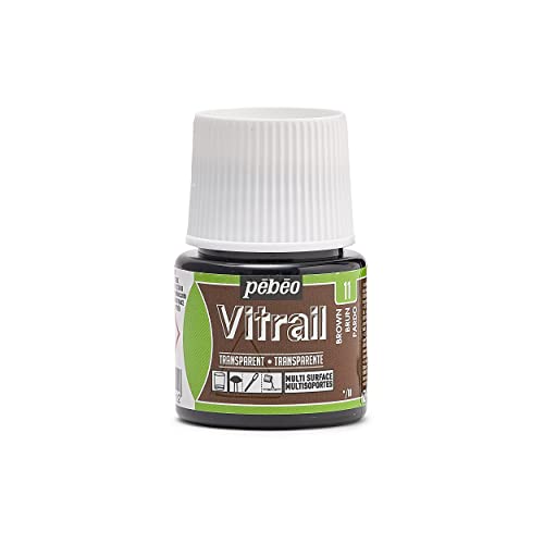 Pebeo Vitrail Glasmalfarbe, Buntglaseffekt, 45 ml, Braun von Pebeo