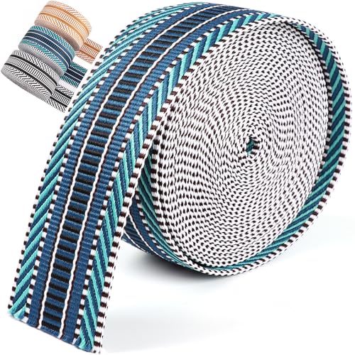 PECMER Gurtband aus Jacquard-Polycotton, 5,1 cm, 5,1 cm, Blau, 5,1 cm, Polstergewebe für Gürteltasche/Schlafsack, Aufhängegurte, 50 mm PECMER Gurtband aus Jacquard-Polycotton, 5,1 cm, 5,1 cm, Blau, 5,1 cm, Polstergewebe für Gürteltasche/Schlafsack, Aufhängegurte, 50 mm von PECMER